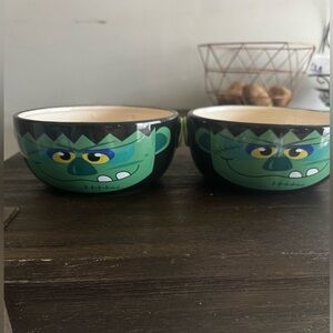 Green Monster Face Bowls